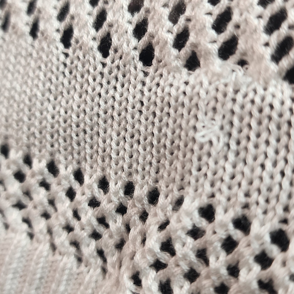 White Open-Weave Cardigan Sweater - Picture 6 of 8